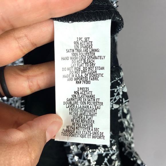 Alex Evenings Jacket/Camisole Floral Glitter Print 2 Piece Set Plus Size… - Picture 16 of 16